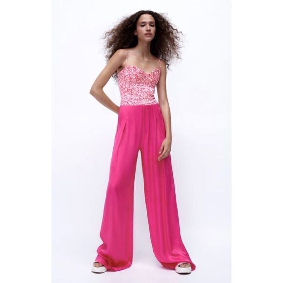 NWT Zara Floral Printed Corset Bodysuit - Picture 2 of 16